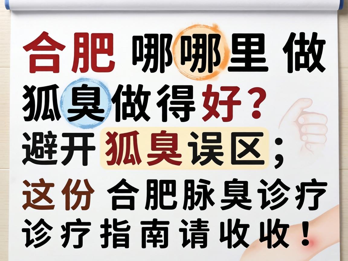 合肥哪里做狐臭做得好?避开狐臭误区,这份合肥腋臭诊疗指南请收好! 合肥哪里做狐臭做得好?避开狐臭误区,这份合肥腋臭诊疗指南请收好!