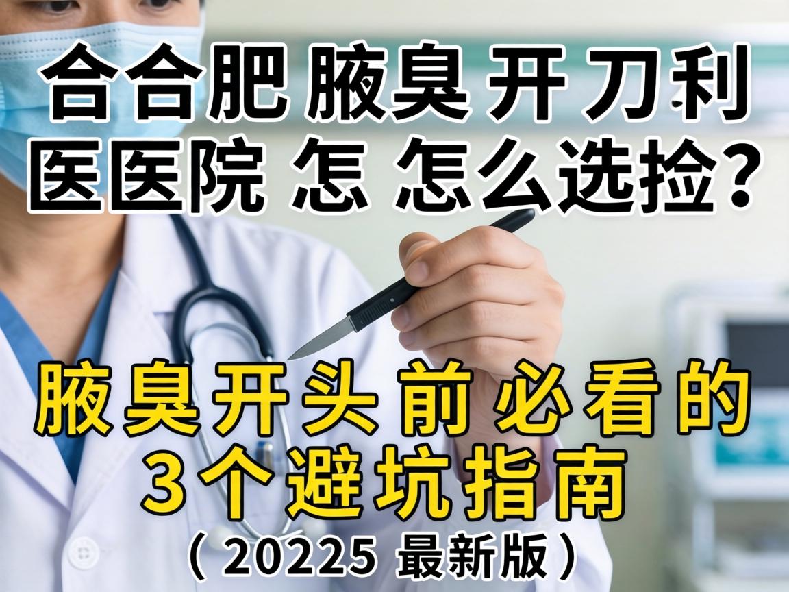 合肥腋臭开刀医院怎么选?腋臭开刀前必看的3个避坑指南(2025最新版) 合肥腋臭开刀医院怎么选?腋臭开刀前必看的3个避坑指南(2025最新版)