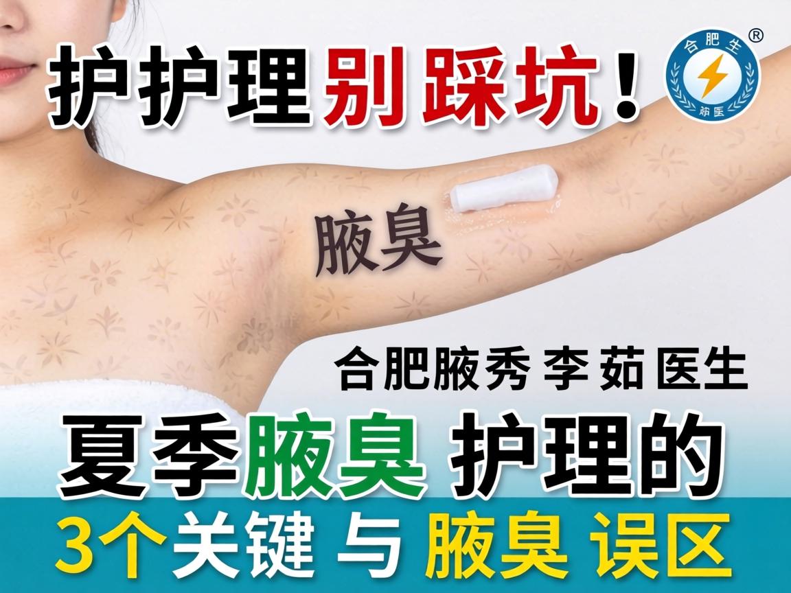腋臭护理别踩坑！合肥腋秀李茹医生，夏季腋臭护理的3个关键与腋臭误区