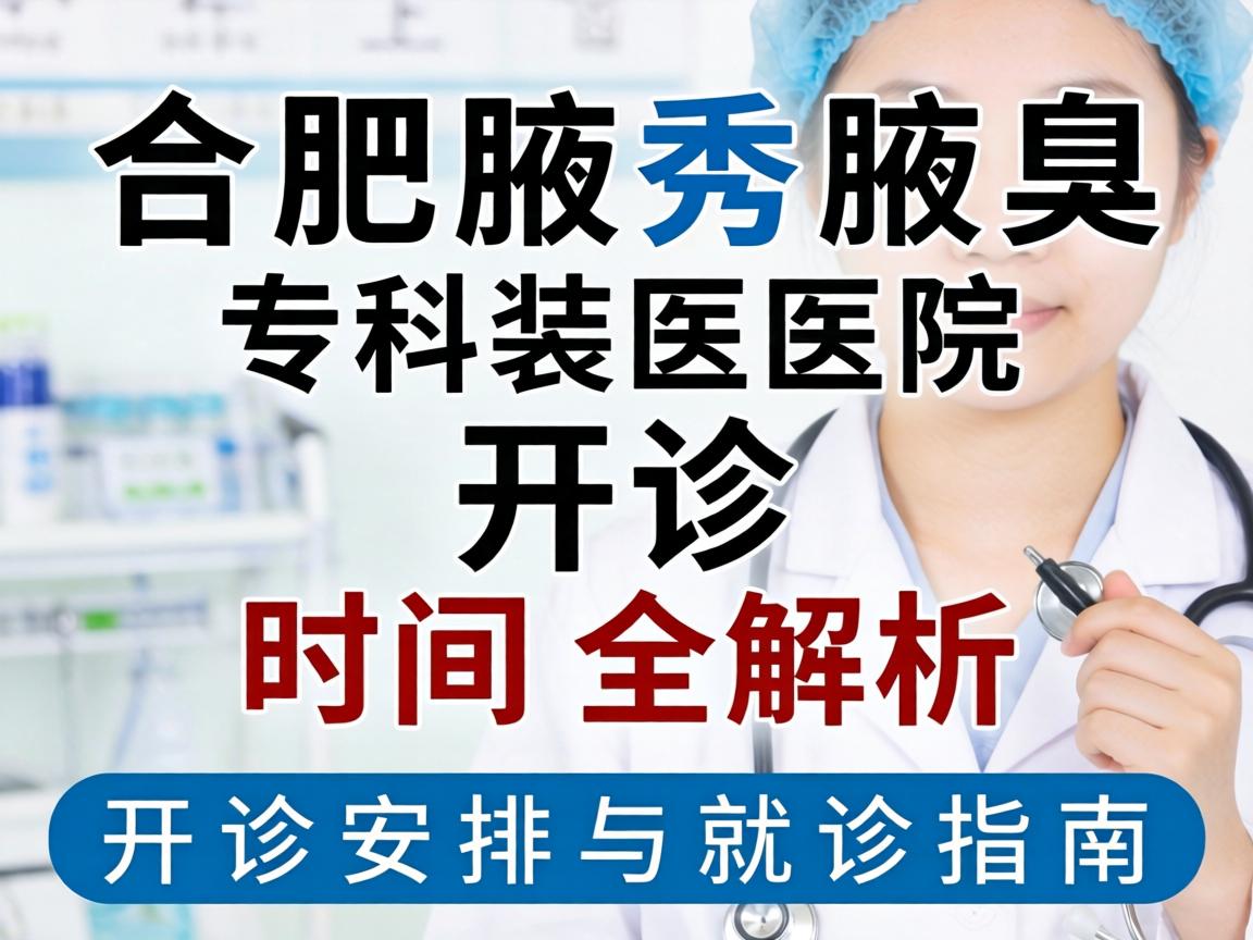 合肥腋秀腋臭专科医院开诊时间全解析，开诊安排与就诊指南
