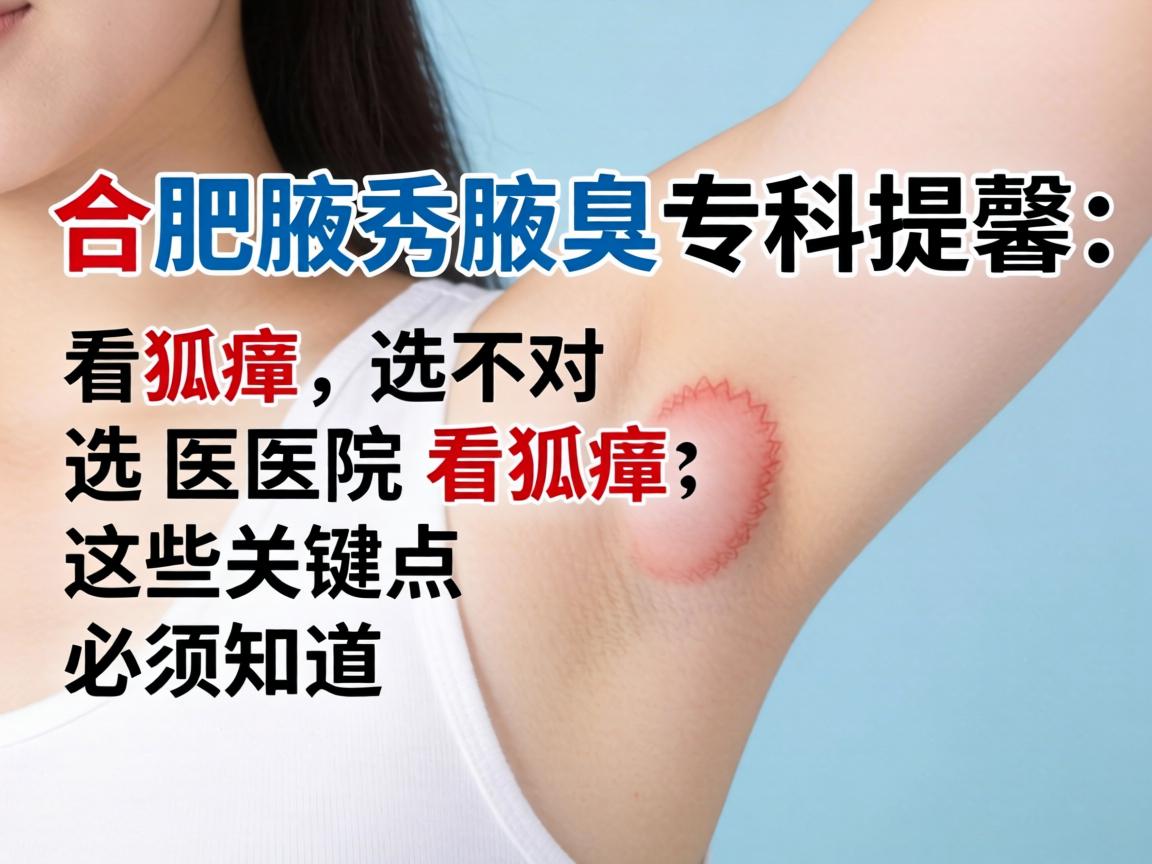 合肥腋秀腋臭专科提醒，看狐臭，选对医院看狐臭，这些关键点必须知道