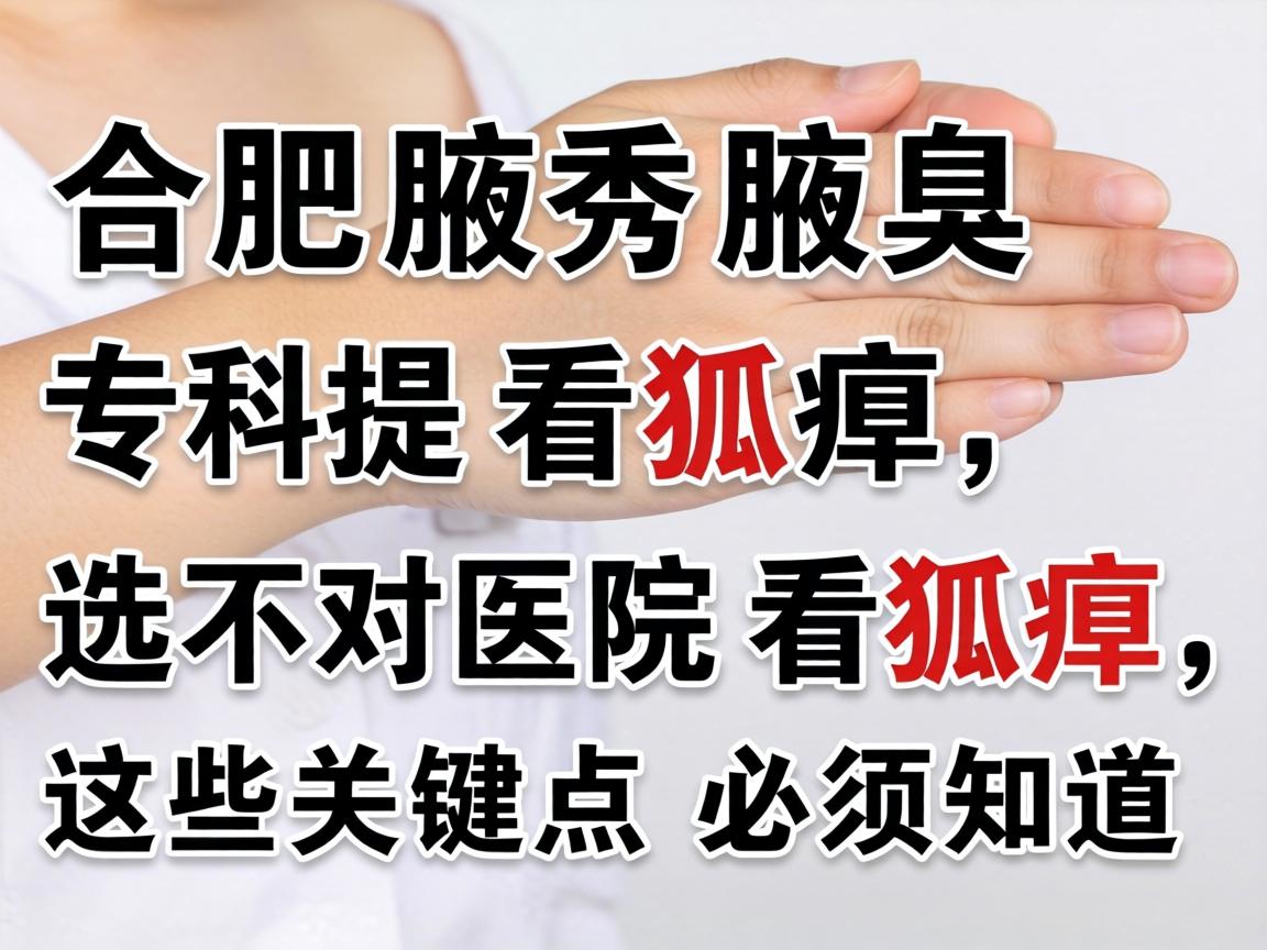 合肥腋秀腋臭专科提醒，看狐臭，选对医院看狐臭，这些关键点必须知道