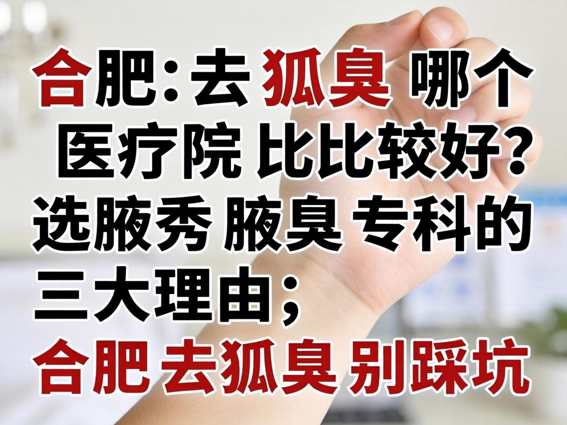 合肥去狐臭哪个医院比较好？选腋秀腋臭专科的三大理由，合肥去狐臭别踩坑