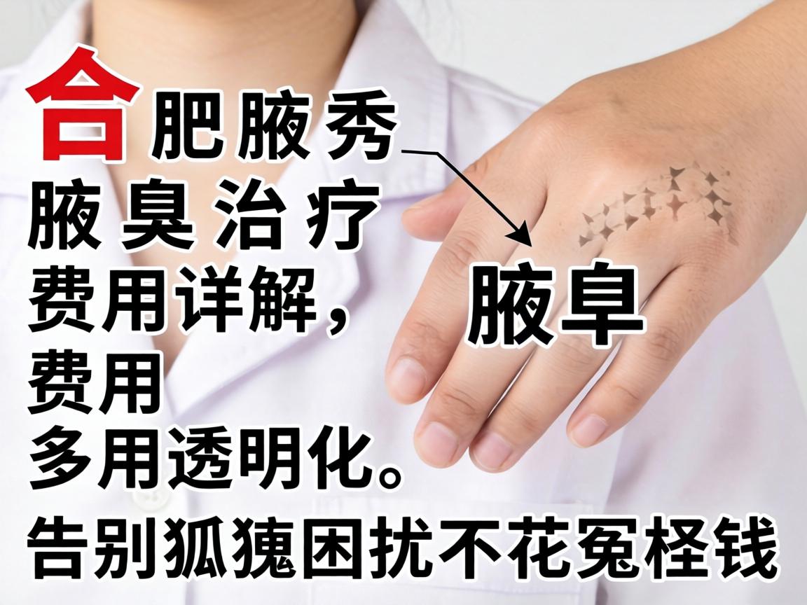 合肥腋秀腋臭治疗费用详解，费用透明化，告别狐臭困扰不花冤枉钱