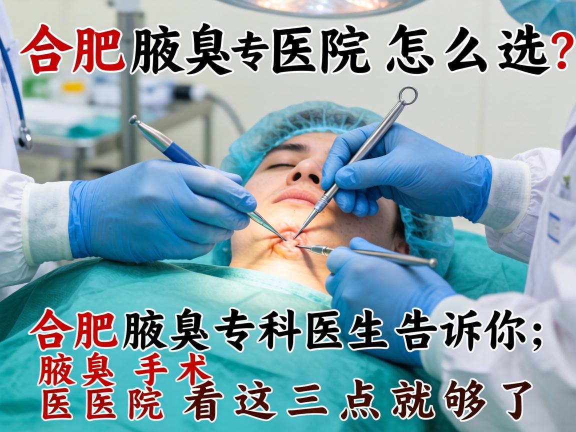 合肥腋臭手术医院怎么选?合肥腋臭专科医生告诉你,腋臭手术医院看这三点就够了 合肥腋臭手术医院怎么选?合肥腋臭专科医生告诉你,腋臭手术医院看这三点就够了