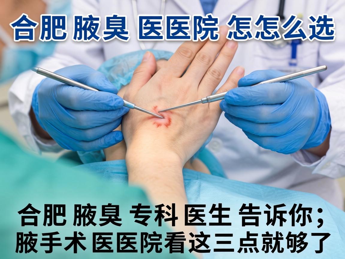 合肥腋臭手术医院怎么选?合肥腋臭专科医生告诉你,腋臭手术医院看这三点就够了 合肥腋臭手术医院怎么选?合肥腋臭专科医生告诉你,腋臭手术医院看这三点就够了