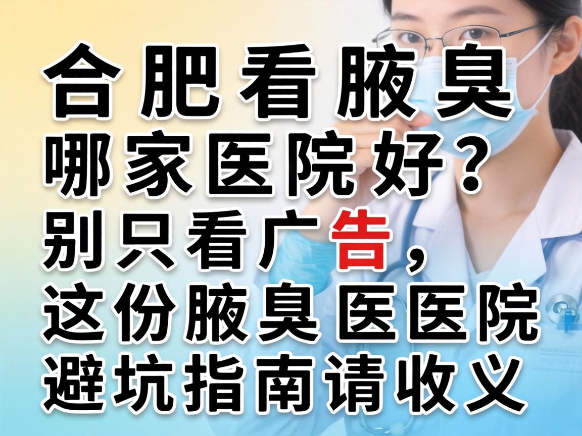 合肥看腋臭哪家医院好？别只看广告，这份腋臭医院避坑指南请收好