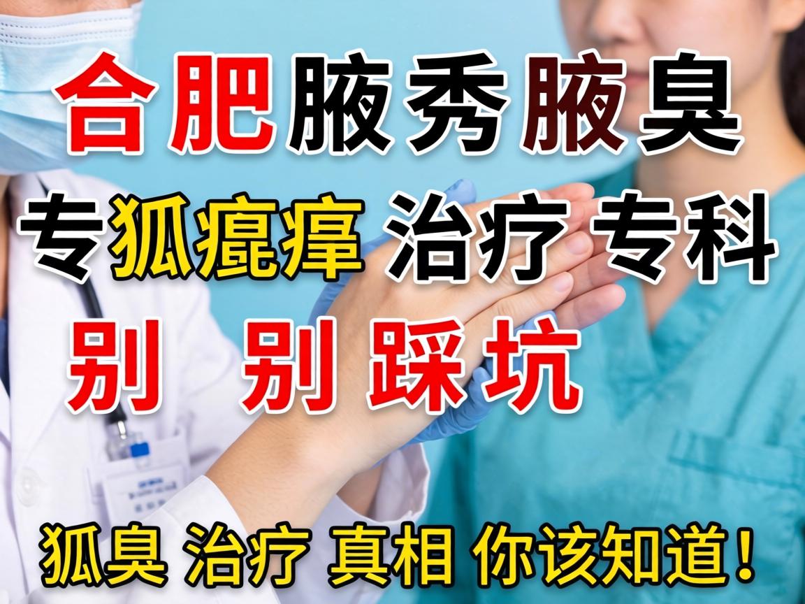 合肥腋秀腋臭专科，狐臭治疗别踩坑，这些狐臭治疗真相你该知道！