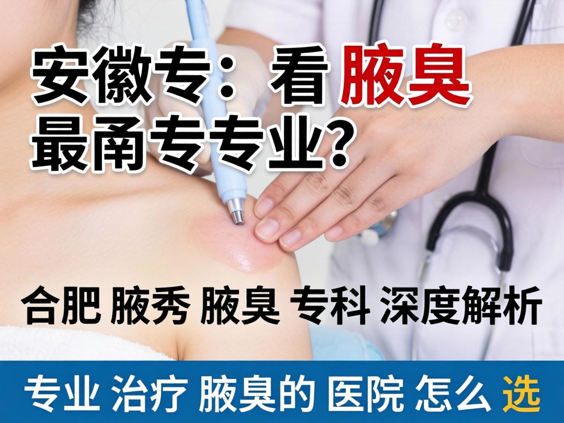 安徽看腋臭最专业？合肥腋秀腋臭专科深度解析，专业治疗腋臭的医院怎么选