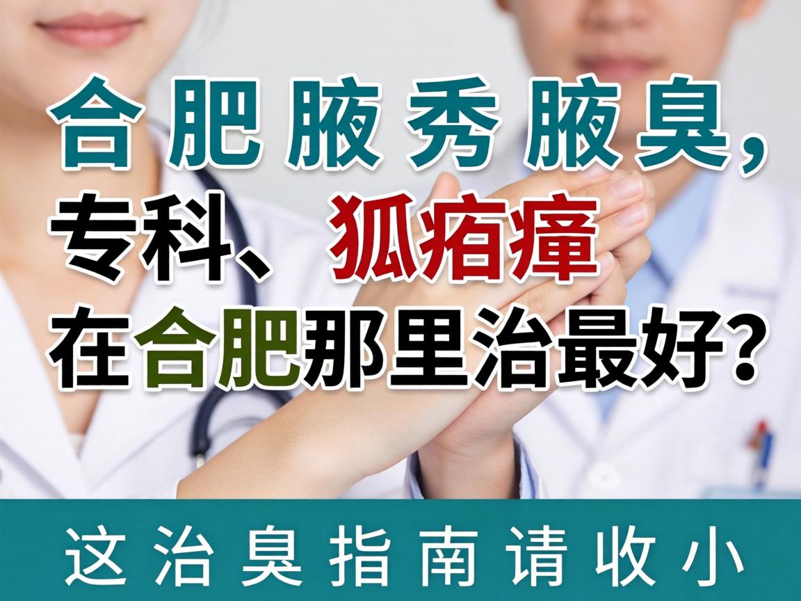 合肥腋秀腋臭专科，狐臭在合肥那里治最好？这份治臭指南请收好