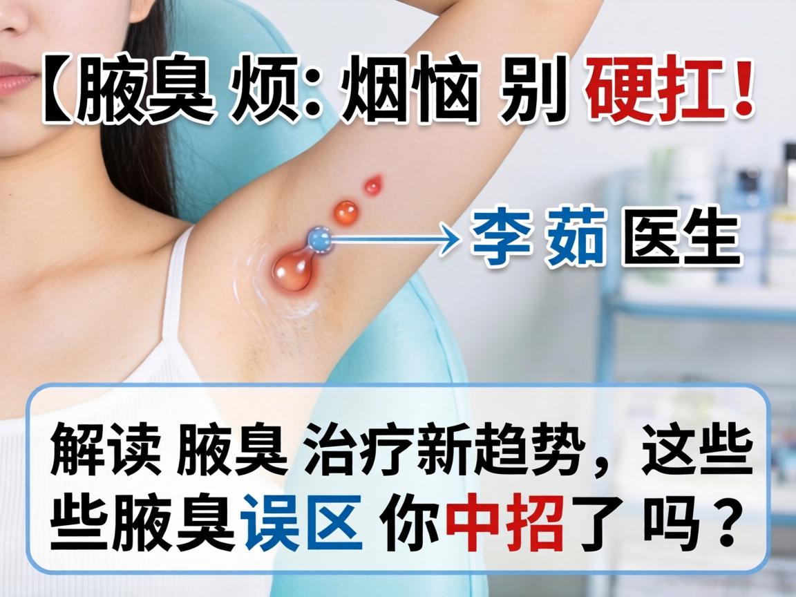 腋臭烦恼别硬扛!李茹医生解读腋臭治疗新趋势,这些腋臭误区你中招了吗? 腋臭烦恼别硬扛!李茹医生解读腋臭治疗新趋势,这些腋臭误区你中招了吗?
