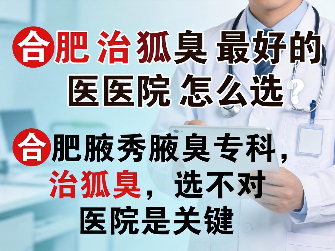 合肥治狐臭最好的医院怎么选?合肥腋秀腋臭专科,治狐臭,选对医院是关键 合肥治狐臭最好的医院怎么选?合肥腋秀腋臭专科,治狐臭,选对医院是关键