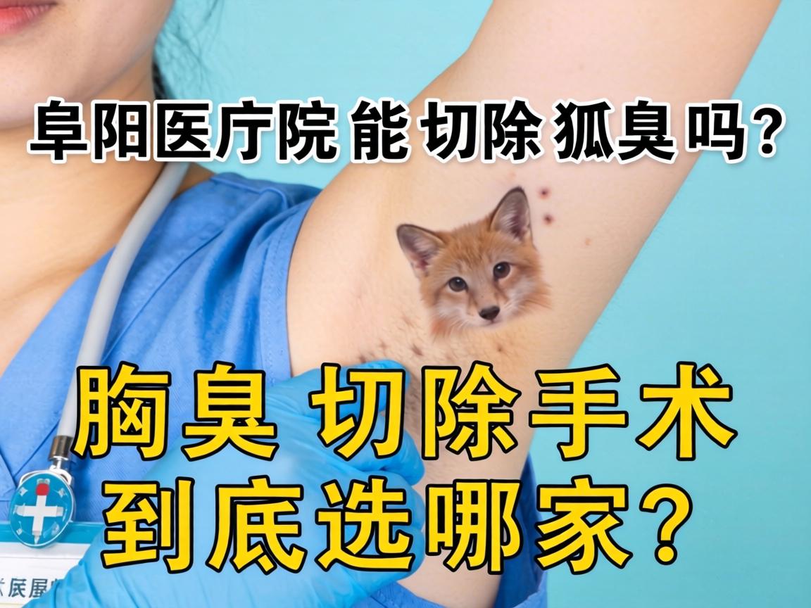 阜阳医院能切除狐臭吗？腋臭切除手术到底选哪家？