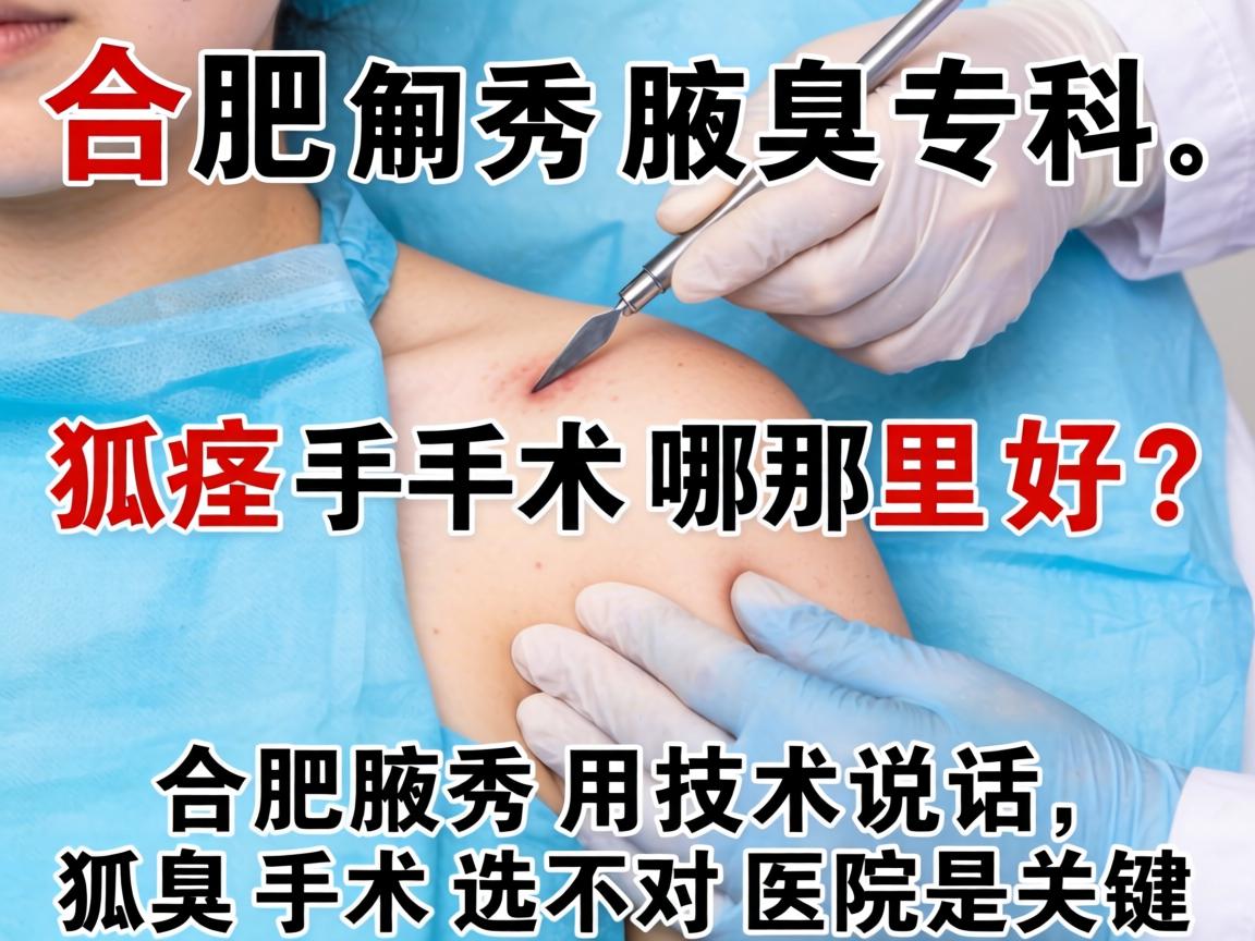 合肥腋秀腋臭专科，狐臭手术哪里好？合肥腋秀用技术说话，狐臭手术选对医院是关键