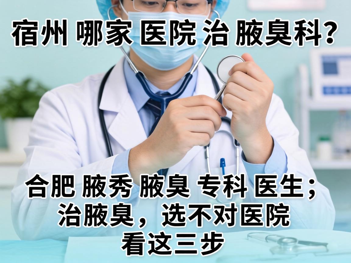 宿州哪家医院治腋臭科？合肥腋秀腋臭专科医生，治腋臭，选对医院看这三步