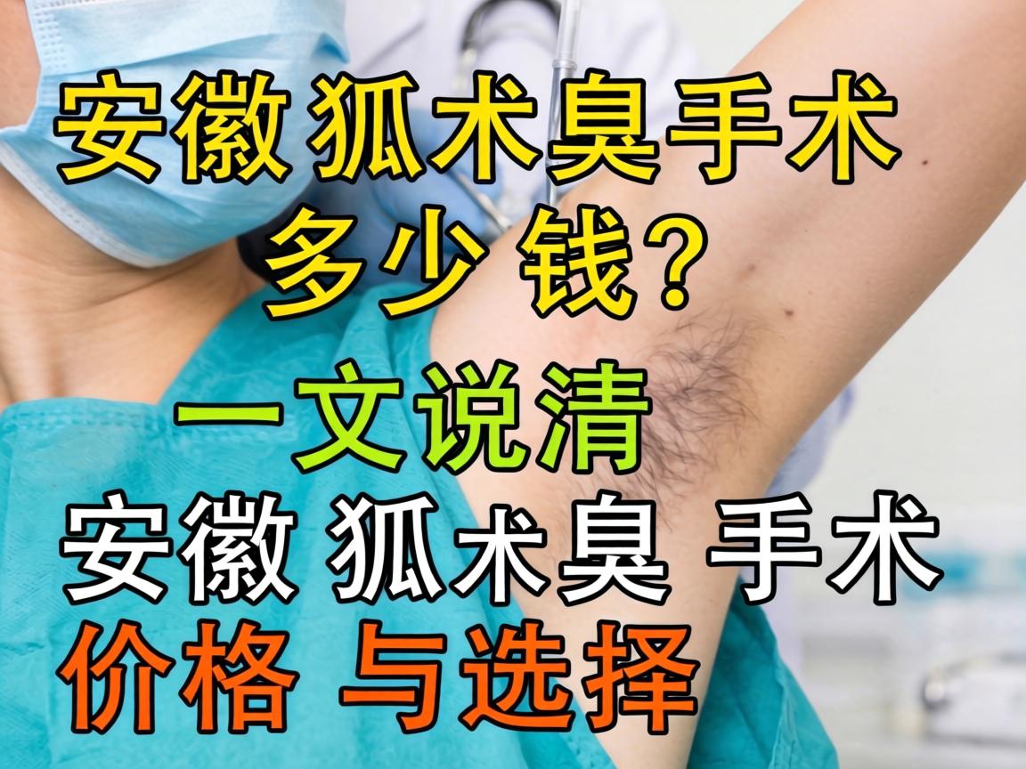 安徽狐臭手术多少钱？一文说清安徽狐臭手术价格与选择