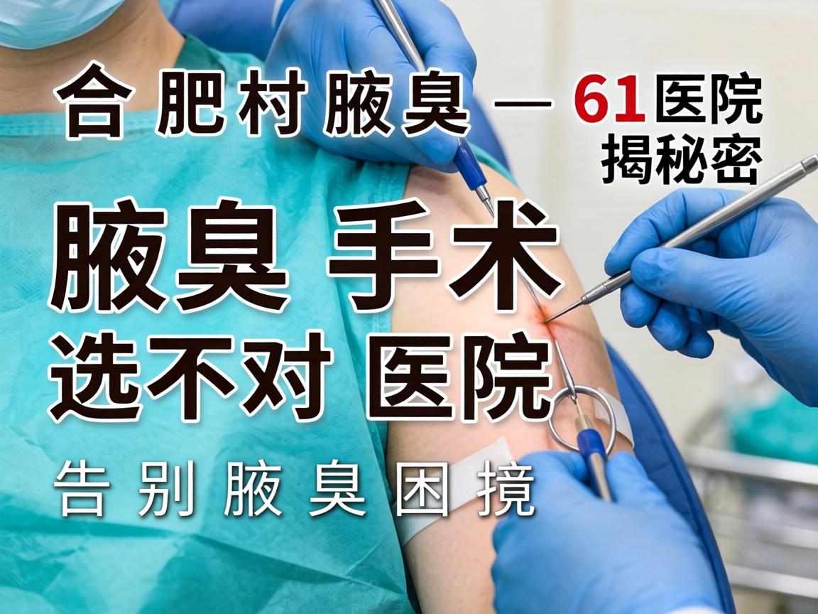 合肥腋臭手术医院揭秘，腋臭手术选对医院，告别腋臭困扰