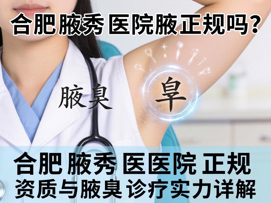 合肥腋秀医院正规吗？合肥腋秀医院正规资质与腋臭诊疗实力详解