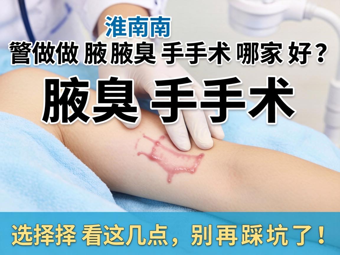 淮南做腋臭手术哪家好？腋臭手术选择看这几点，别再踩坑了！
