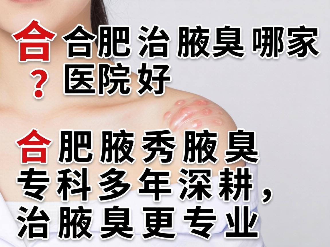 合肥治腋臭哪家医院好？合肥腋秀腋臭专科多年深耕，治腋臭更专业