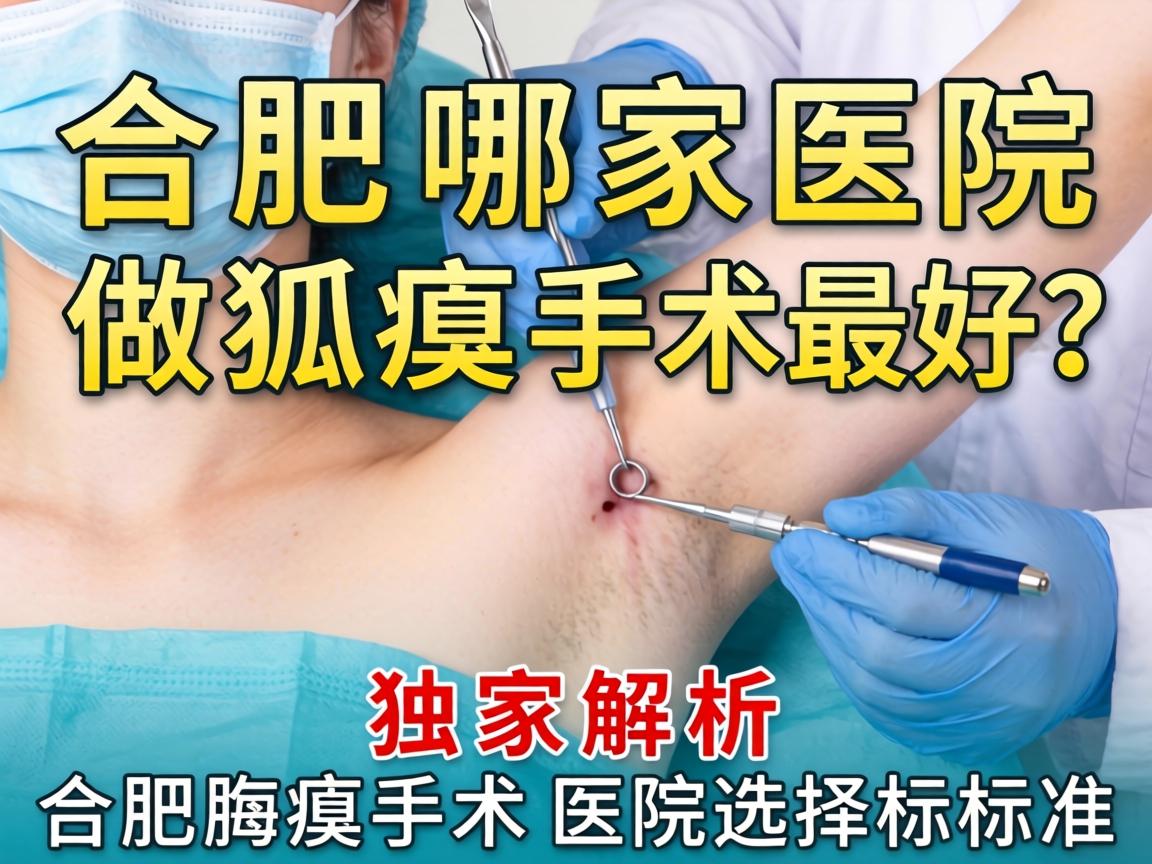 合肥哪家医院做狐臭手术最好？独家解析合肥腋臭手术医院选择标准