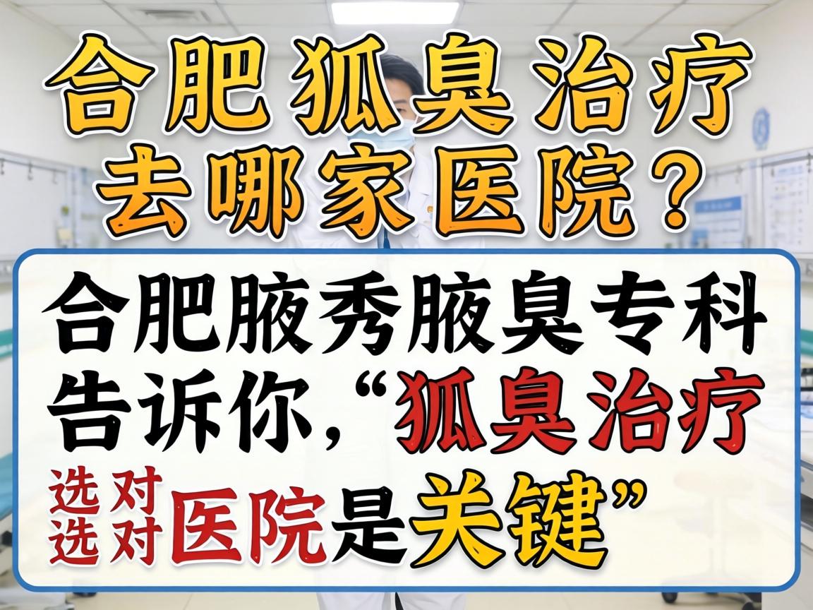 合肥狐臭治疗去哪家医院？合肥腋秀腋臭专科告诉你，狐臭治疗选对医院是关键