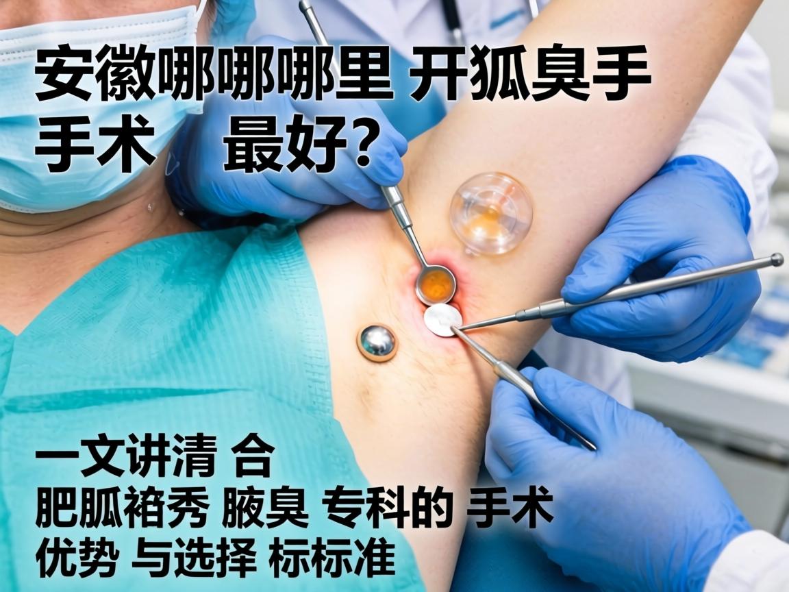 安徽哪里开狐臭手术最好？一文讲清合肥腋秀腋臭专科的手术优势与选择标准