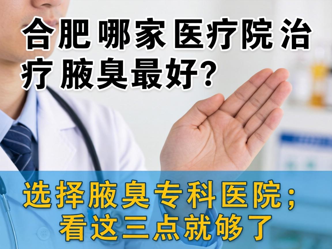 合肥哪家医院治疗腋臭最好?选择腋臭专科医院,看这三点就够了 合肥哪家医院治疗腋臭最好?选择腋臭专科医院,看这三点就够了