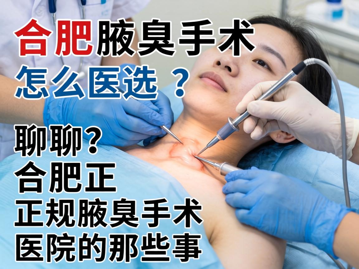 合肥腋臭手术医院怎么选？聊聊合肥正规腋臭手术医院的那些事