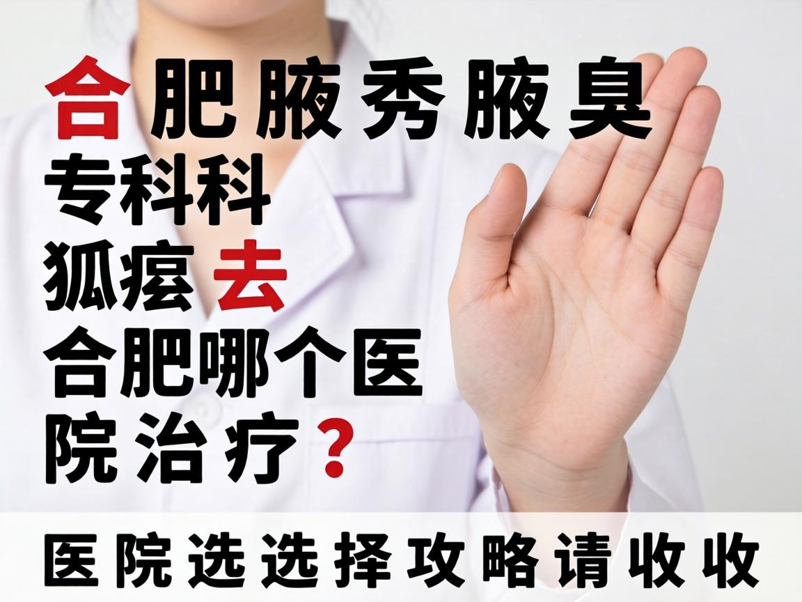 合肥腋秀腋臭专科，狐臭去合肥哪个医院治疗？这份医院选择攻略请收好