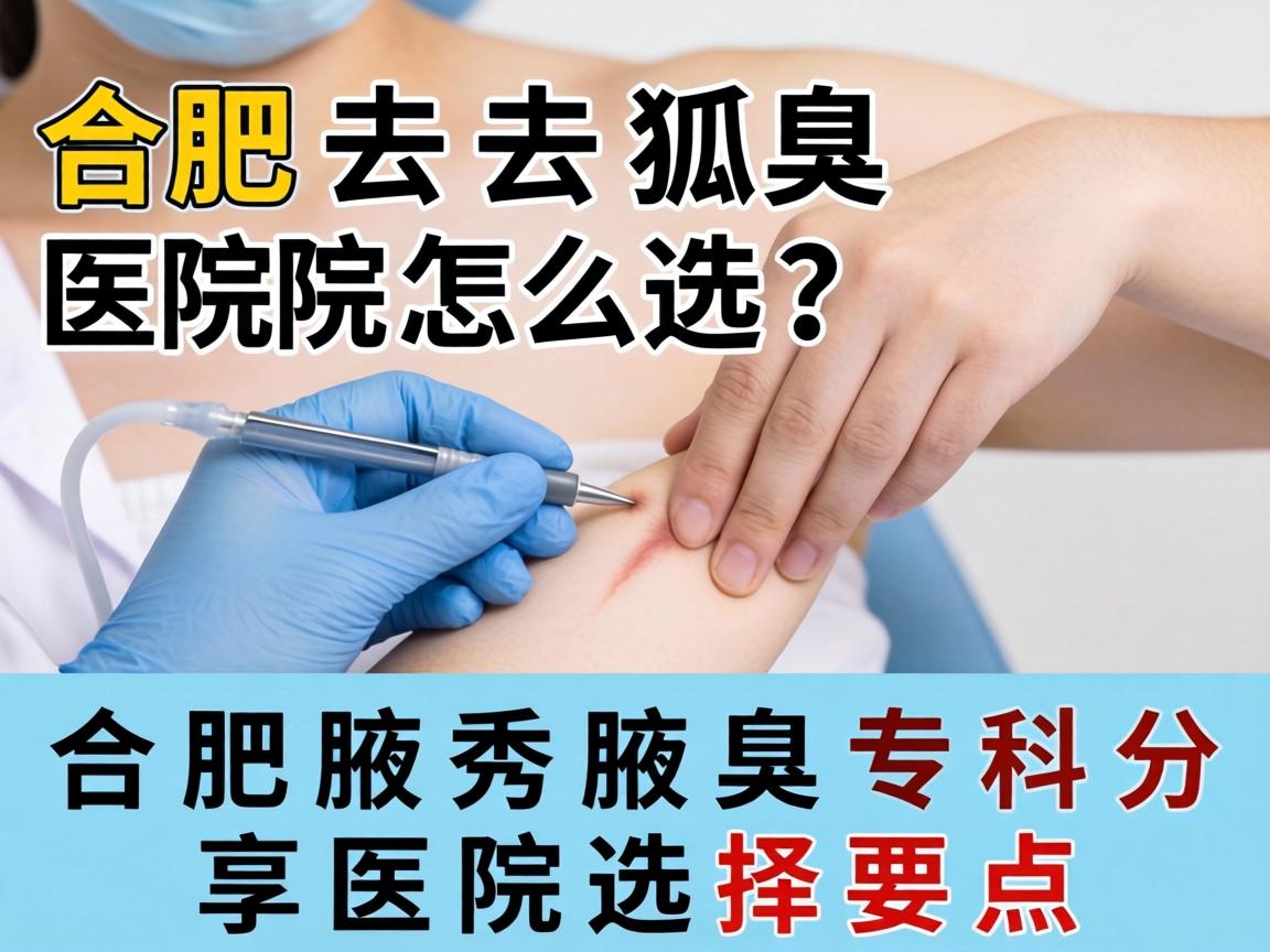 合肥去狐臭医院怎么选？合肥腋秀腋臭专科分享医院选择要点
