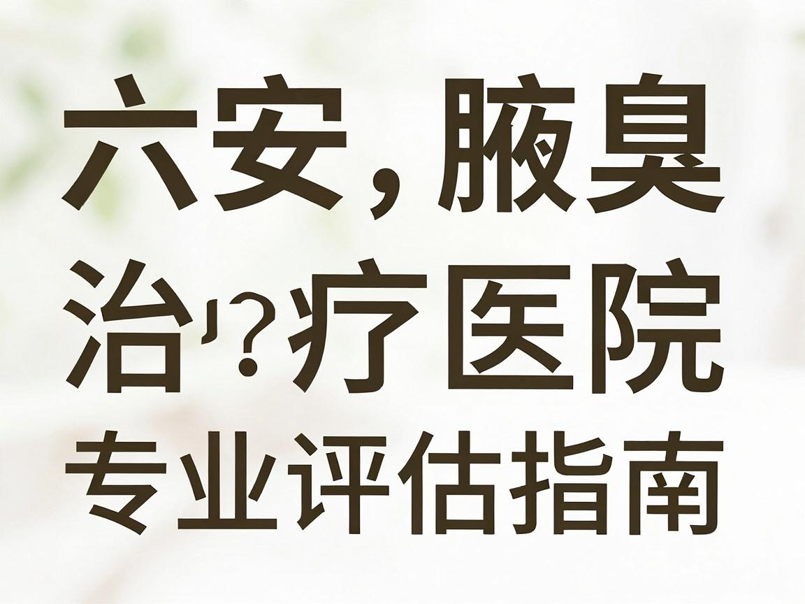 六安治疗腋臭的医院怎么选?六安腋臭治疗医院专业评估指南 六安治疗腋臭的医院怎么选?六安腋臭治疗医院专业评估指南