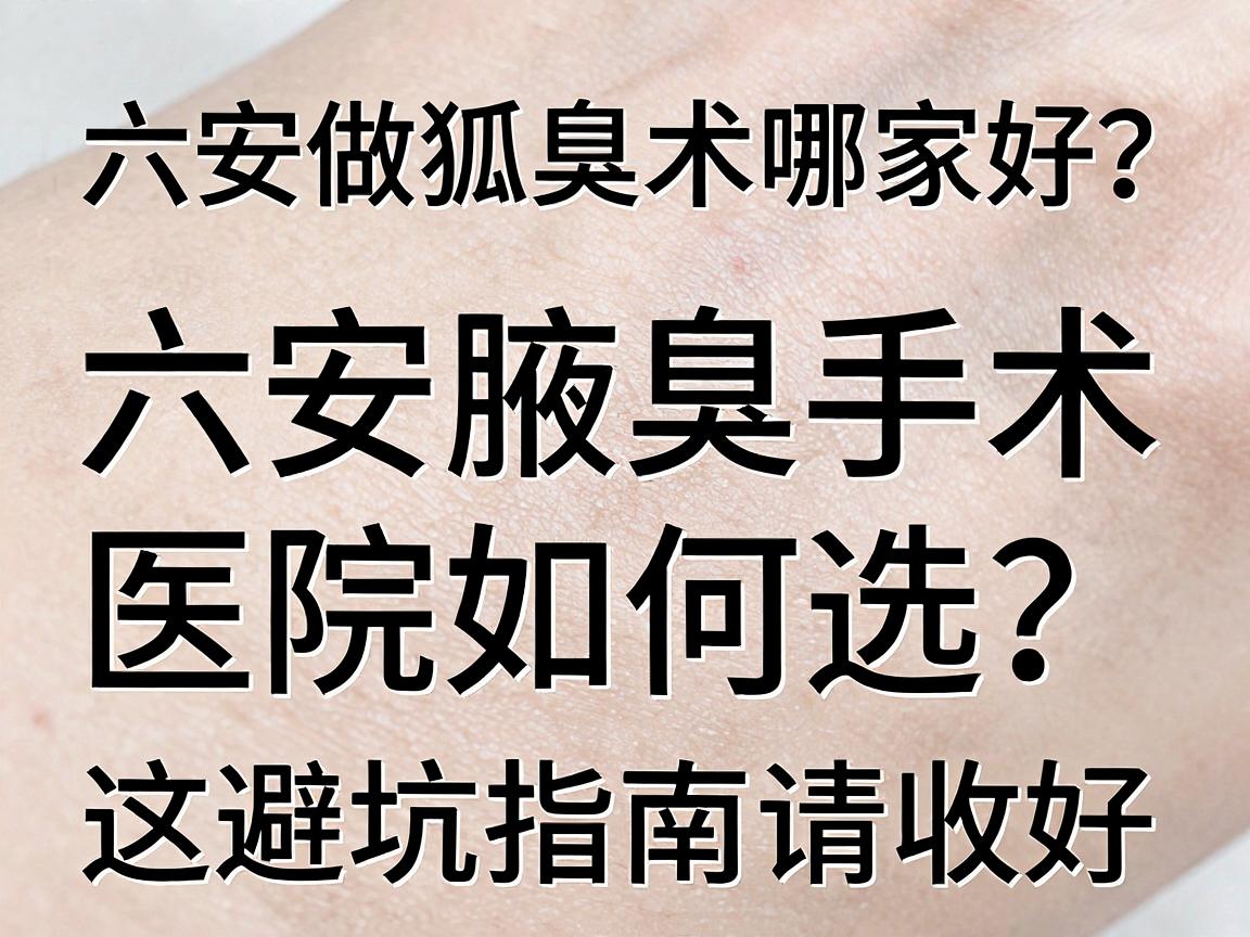 六安做狐臭术哪家好?六安腋臭手术医院如何选?这份避坑指南请收好 六安做狐臭术哪家好?六安腋臭手术医院如何选?这份避坑指南请收好