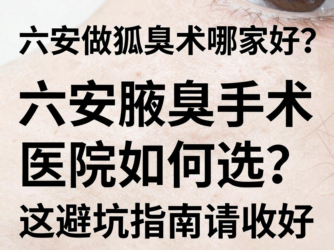 六安做狐臭术哪家好?六安腋臭手术医院如何选?这份避坑指南请收好 六安做狐臭术哪家好?六安腋臭手术医院如何选?这份避坑指南请收好