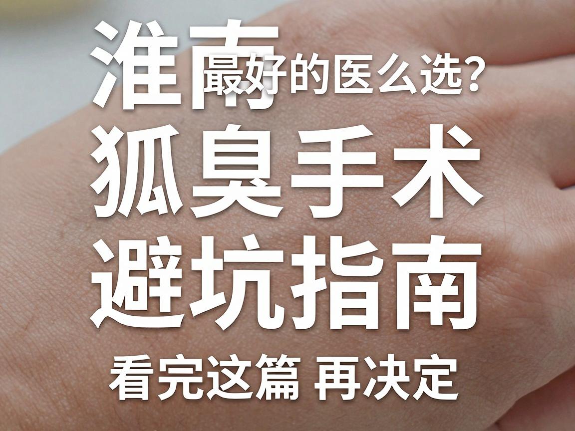 淮南狐臭手术最好的医院怎么选?狐臭手术避坑指南,看完这篇再决定 淮南狐臭手术最好的医院怎么选?狐臭手术避坑指南,看完这篇再决定