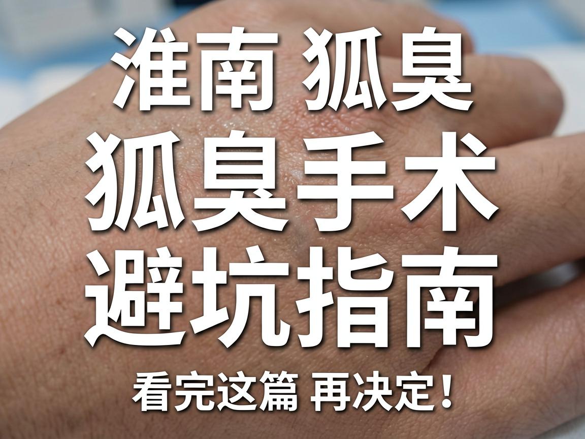 淮南狐臭手术最好的医院怎么选?狐臭手术避坑指南,看完这篇再决定 淮南狐臭手术最好的医院怎么选?狐臭手术避坑指南,看完这篇再决定
