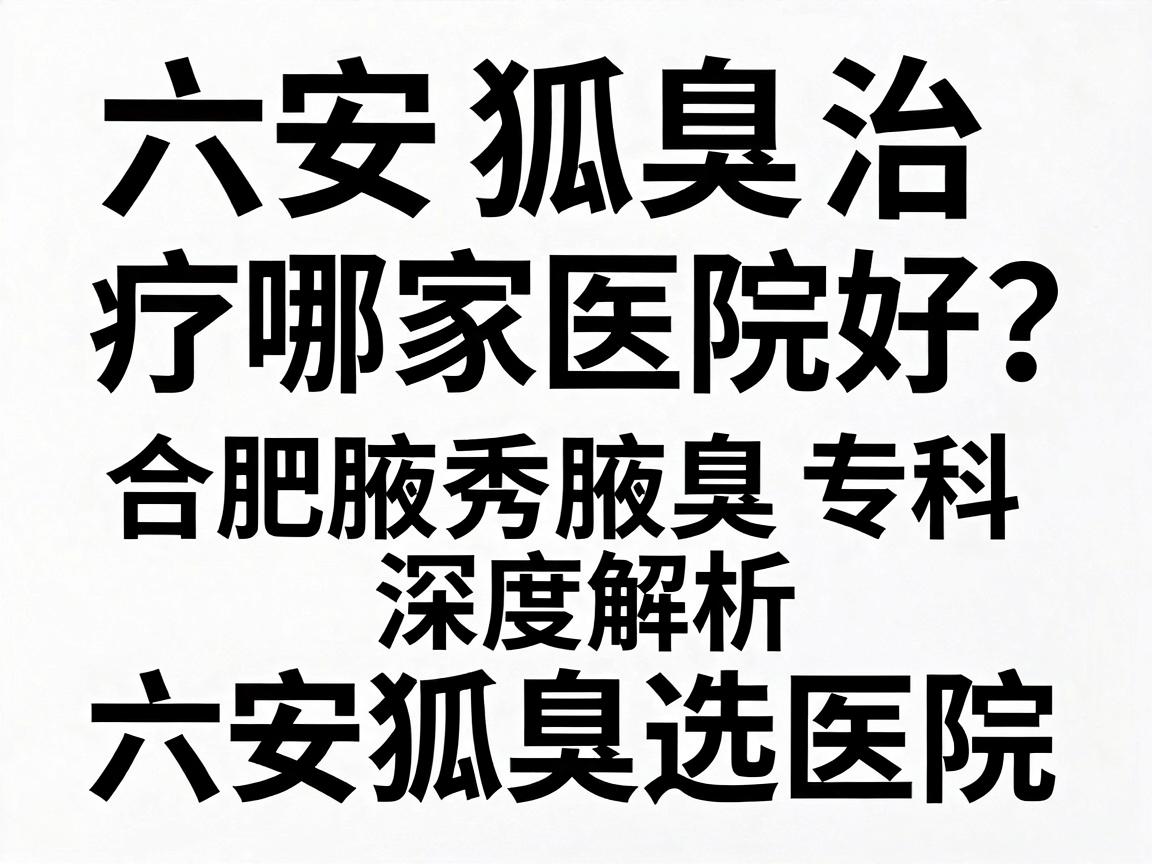 六安狐臭治疗哪家医院好?合肥腋秀腋臭专科深度解析六安狐臭医院选择指南 六安狐臭治疗哪家医院好?合肥腋秀腋臭专科深度解析六安狐臭医院选择指南