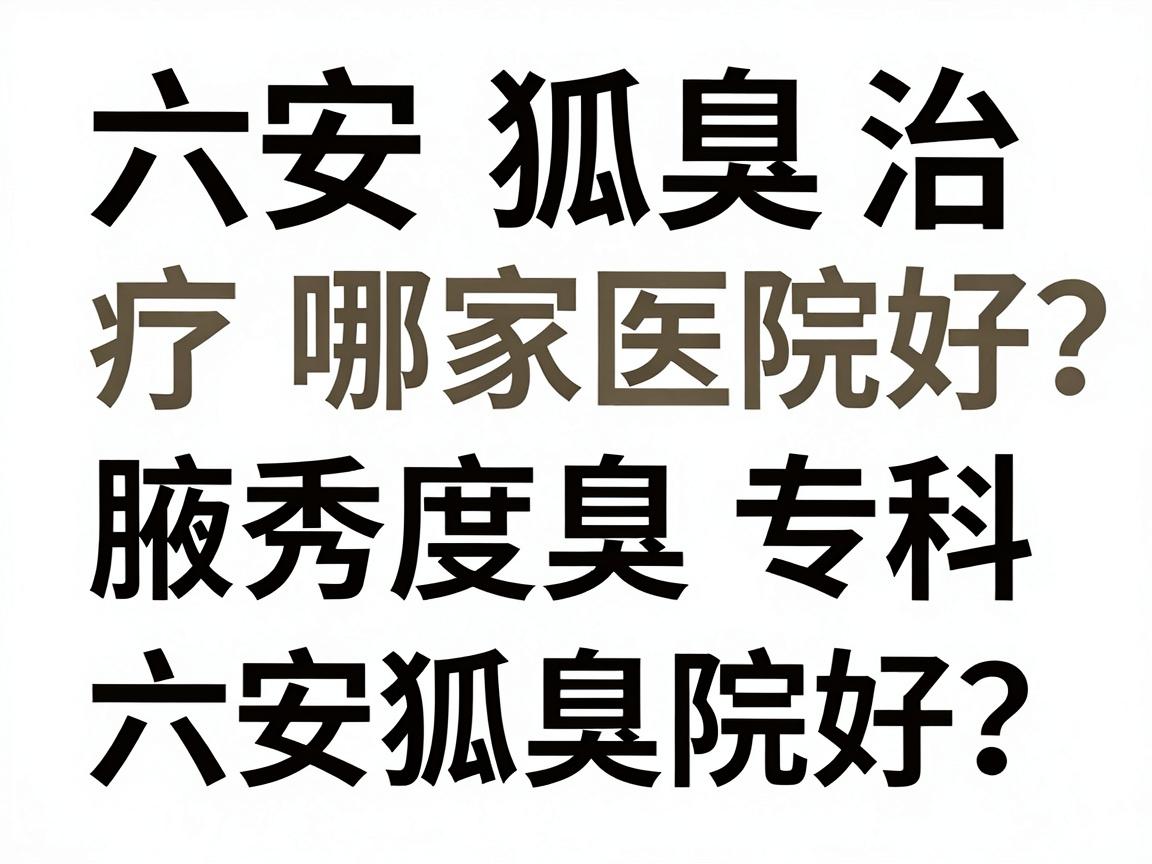 六安狐臭治疗哪家医院好?合肥腋秀腋臭专科深度解析六安狐臭医院选择指南 六安狐臭治疗哪家医院好?合肥腋秀腋臭专科深度解析六安狐臭医院选择指南