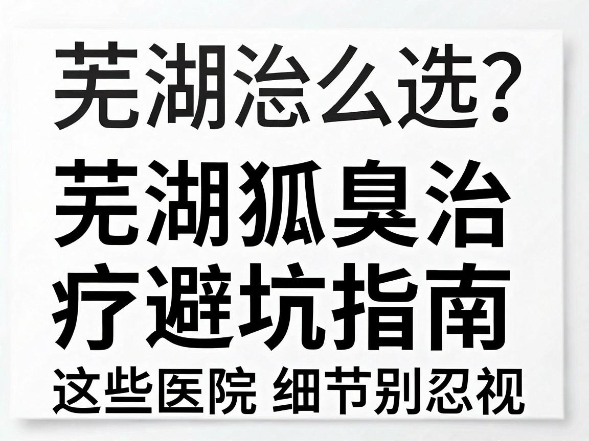 芜湖治疗狐臭医院怎么选?芜湖狐臭治疗避坑指南,这些医院细节别忽视 芜湖治疗狐臭医院怎么选?芜湖狐臭治疗避坑指南,这些医院细节别忽视
