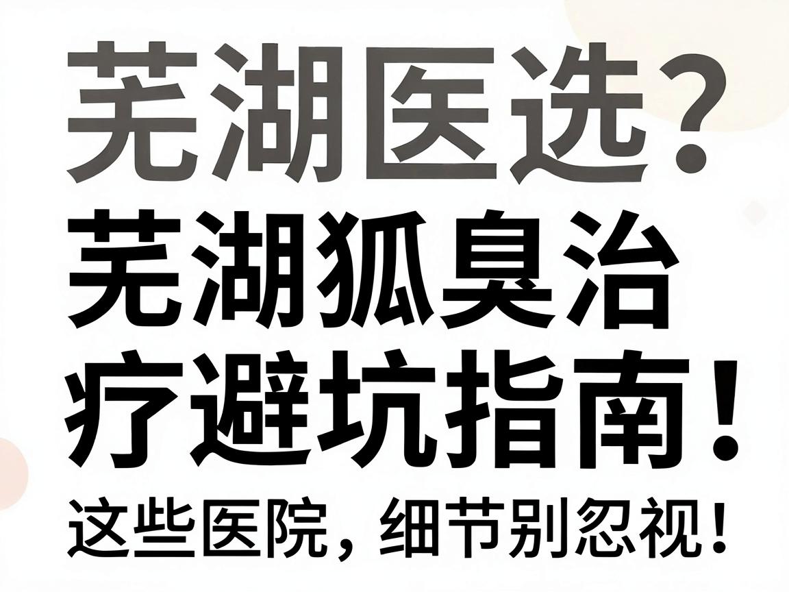 芜湖治疗狐臭医院怎么选?芜湖狐臭治疗避坑指南,这些医院细节别忽视 芜湖治疗狐臭医院怎么选?芜湖狐臭治疗避坑指南,这些医院细节别忽视