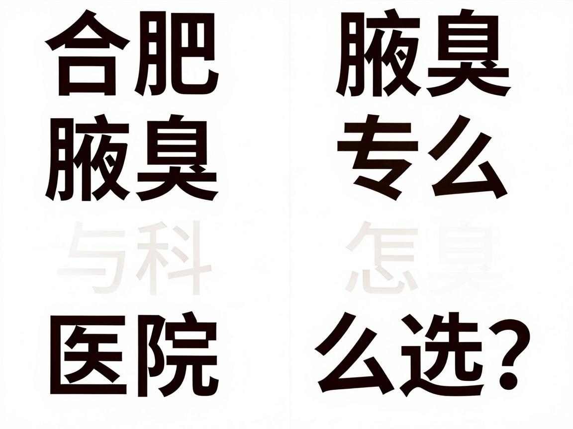 合肥腋臭医院怎么选?深度对比合肥腋臭专科医院与综合医院 合肥腋臭医院怎么选?深度对比合肥腋臭专科医院与综合医院