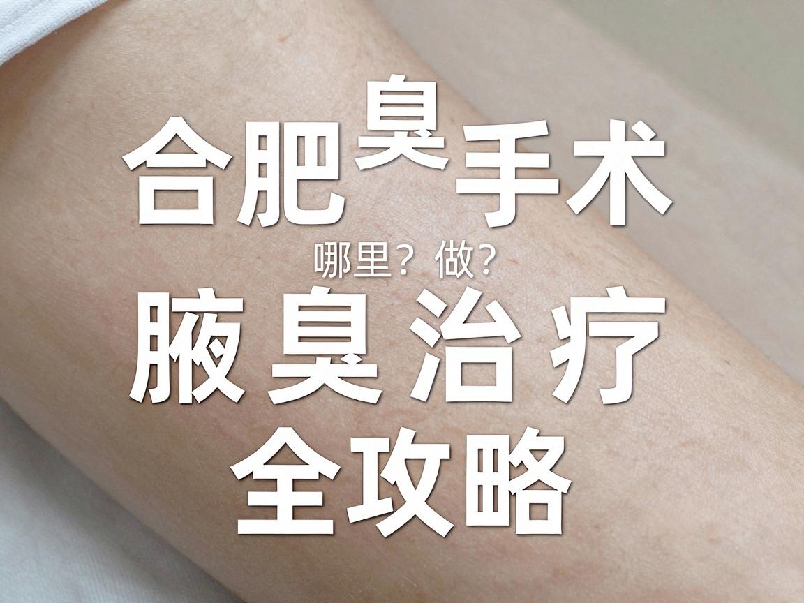 合肥腋臭手术哪里做？合肥腋臭医院选择与腋臭治疗全攻略
