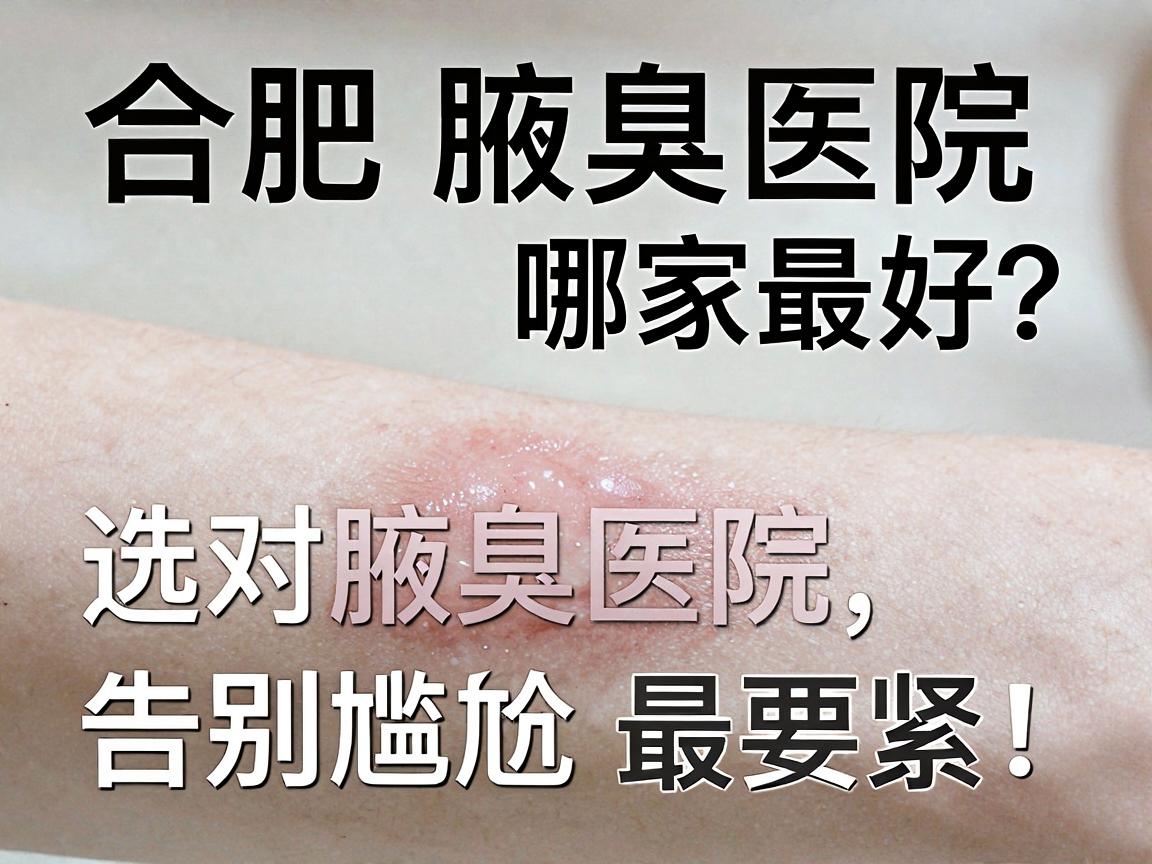 合肥腋臭医院哪家最好？选对腋臭医院，告别尴尬最要紧！