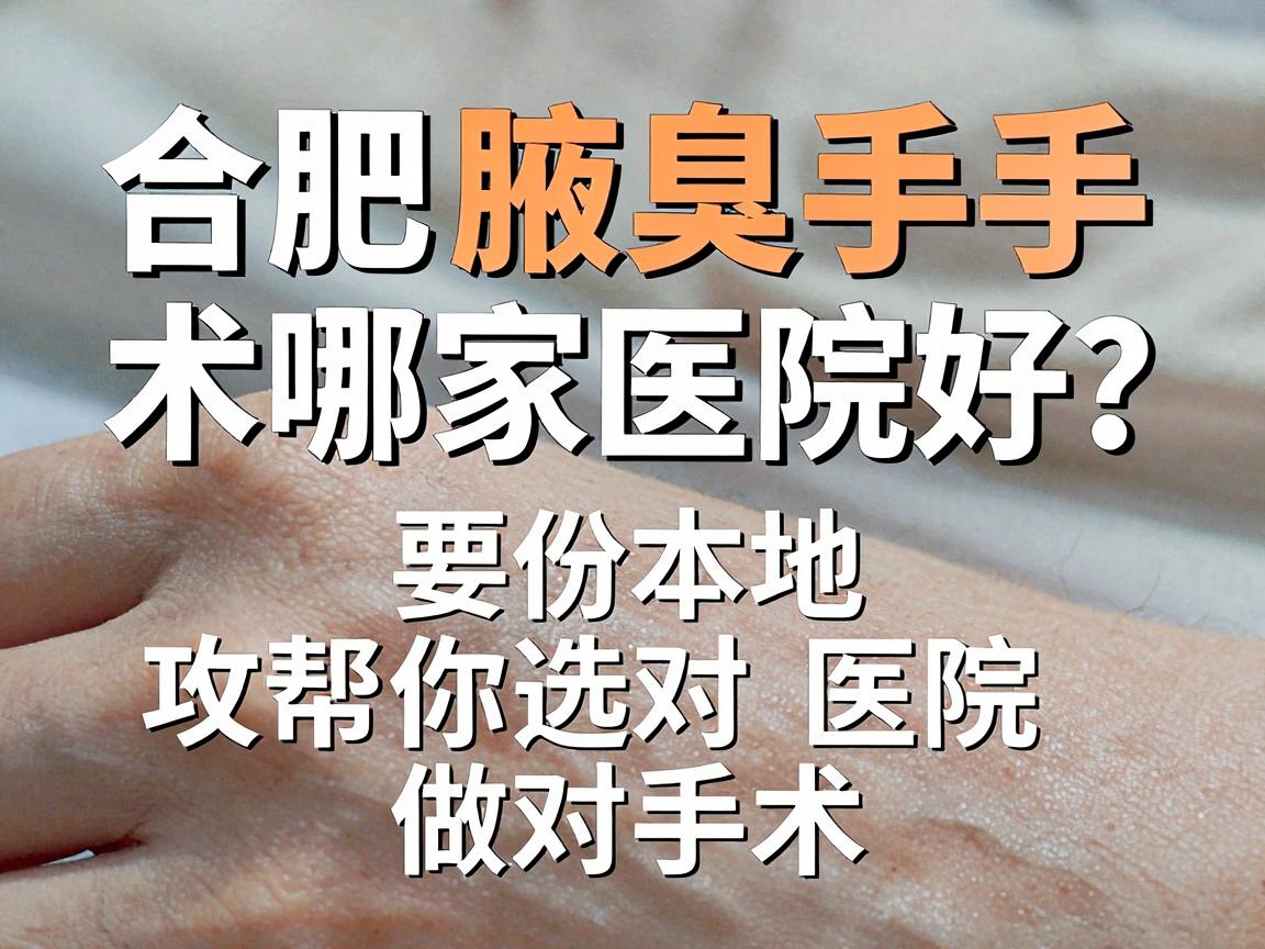 合肥腋臭手术哪家医院好？这份本地攻略帮你选对医院、做对手术