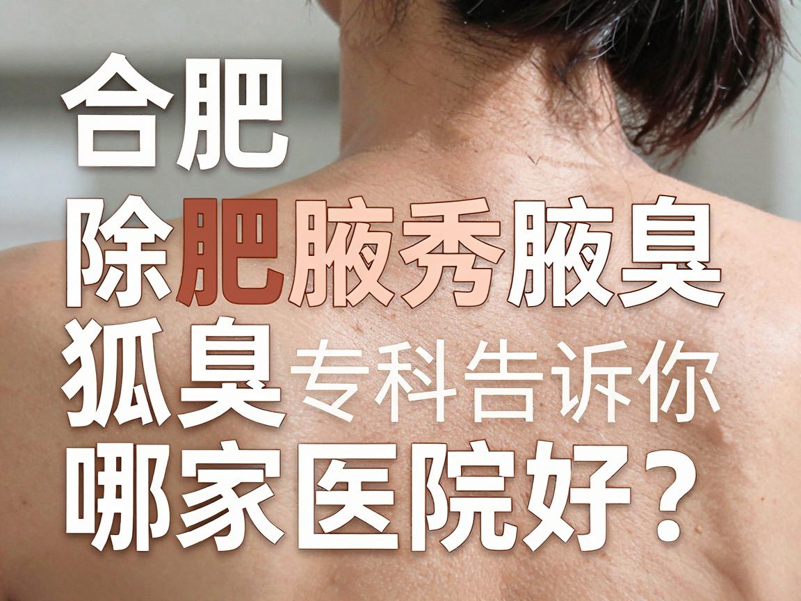 合肥除狐臭哪家医院好？合肥腋秀腋臭专科医生告诉你真实答案