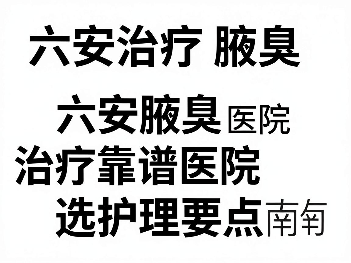 六安治疗腋臭的医院选择指南，六安腋臭治疗靠谱医院与护理要点
