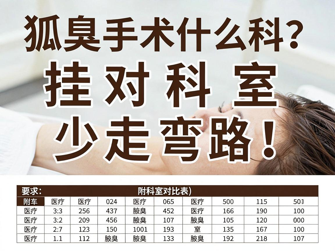 狐臭手术挂什么科?挂对科室,少走弯路!附科室对比表) 狐臭手术挂什么科?挂对科室,少走弯路!附科室对比表)