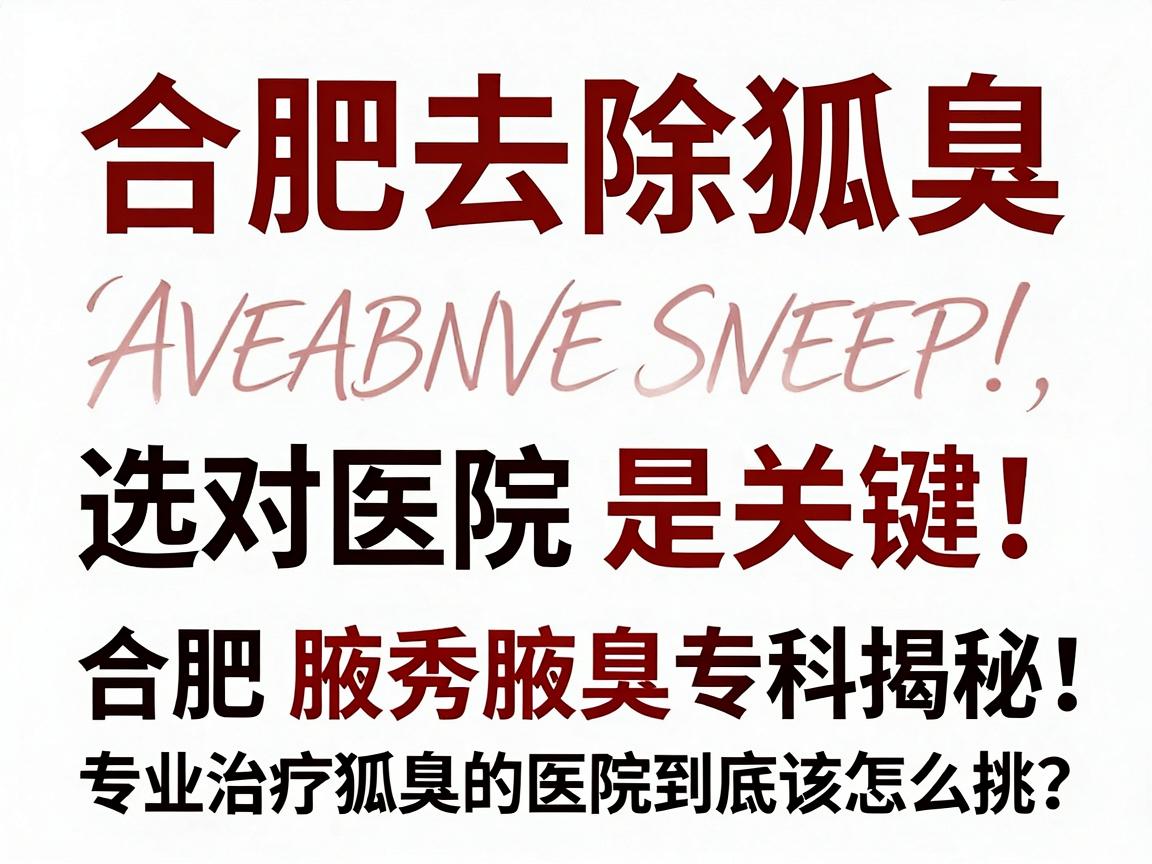 合肥去除狐臭,选对医院是关键!合肥腋秀腋臭专科揭秘,专业治疗狐臭的医院到底该怎么挑? 合肥去除狐臭,选对医院是关键!合肥腋秀腋臭专科揭秘,专业治疗狐臭的医院到底该怎么挑?