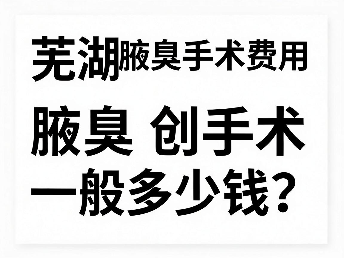 芜湖腋臭微创手术一般多少钱?一文解析芜湖腋臭手术费用,帮你算清芜湖腋臭微创账 芜湖腋臭微创手术一般多少钱?一文解析芜湖腋臭手术费用,帮你算清芜湖腋臭微创账