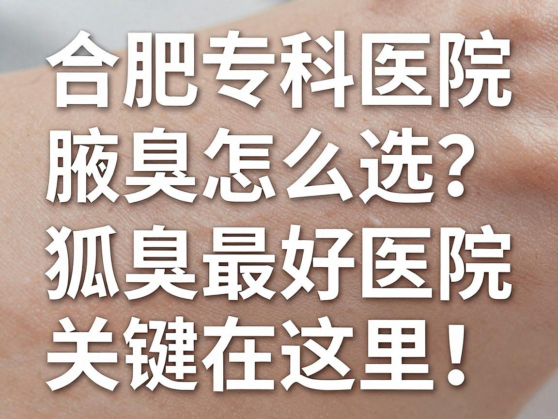 合肥腋臭专科医院怎么选?看狐臭最好医院,关键在这里! 合肥腋臭专科医院怎么选?看狐臭最好医院,关键在这里!